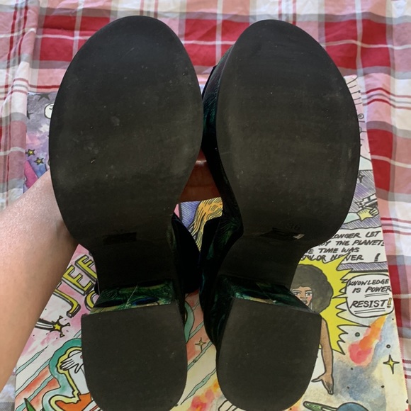 Vintage Jeffrey Campbell platform chunky heels 36 preowned fits like a 5.5 6 - Picture 9 of 13